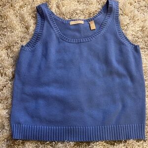 Kate Hill Blue Sleeveless Knit Sweater